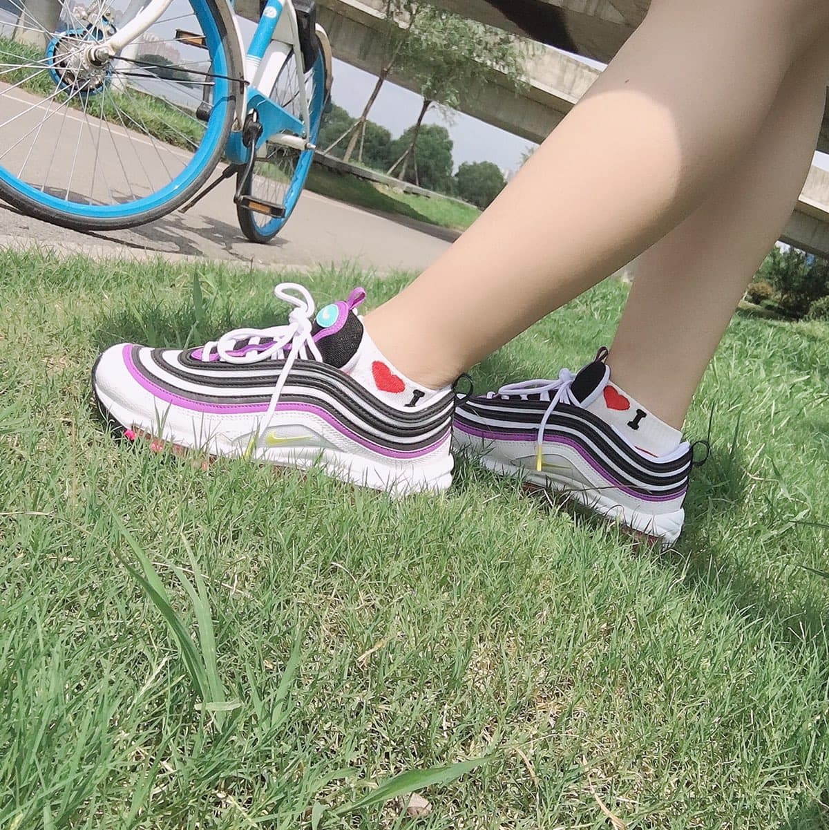 Nike Air Max 97 "Bright Violet" - фото покупателя Настя