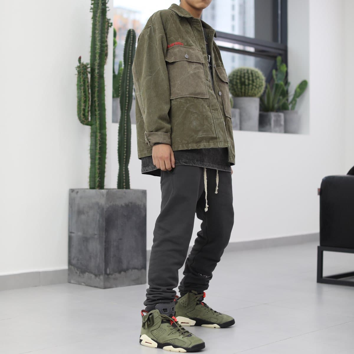 Travis Scott x Jordan Air Jordan 6 medium olive ts - фото покупателя Иван