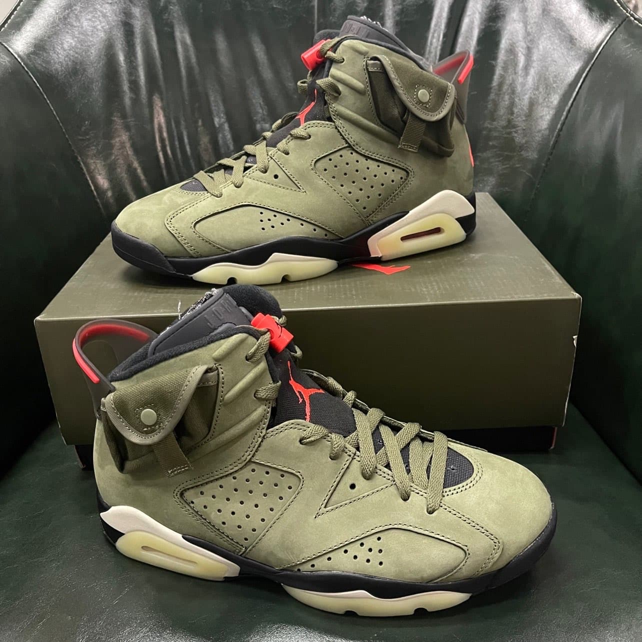 Travis Scott x Jordan Air Jordan 6 medium olive ts - фото покупателя Дмитрий