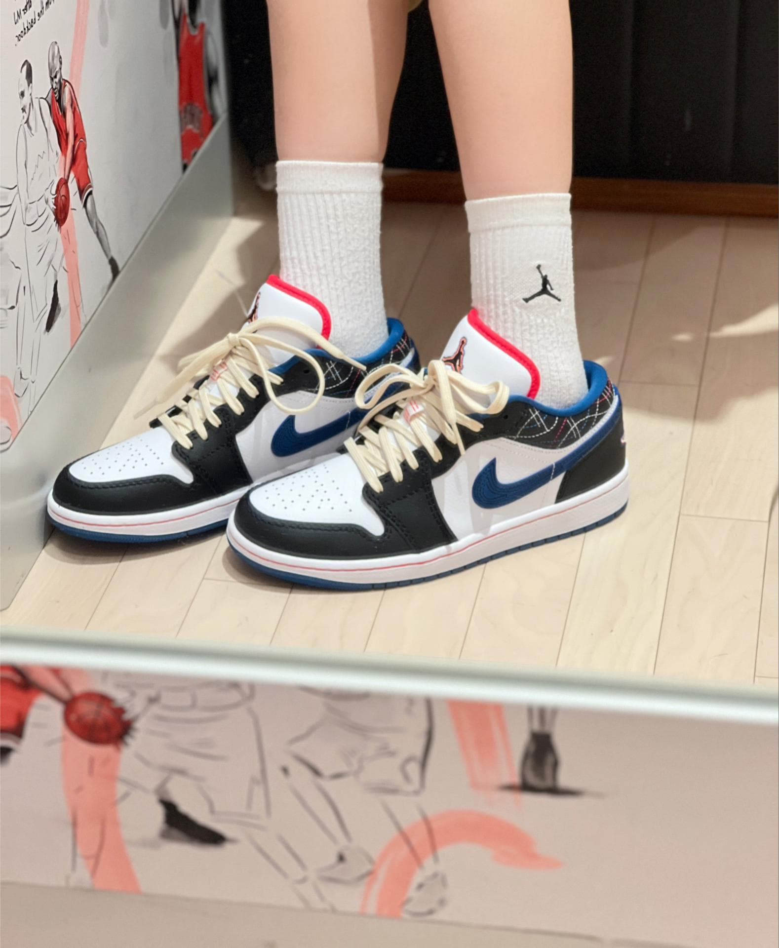 Jordan Air Jordan 1 Low SE Black/Industrial Blue - photo of buyer Люба