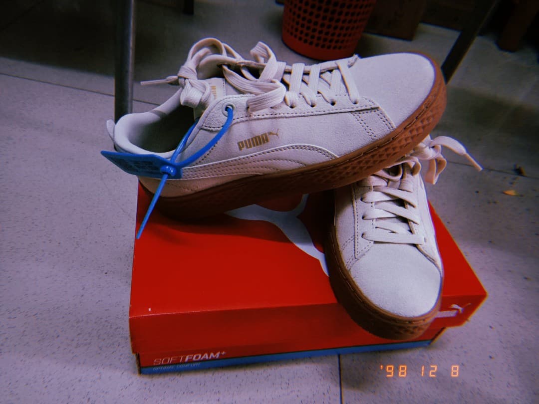 Puma Smash Platform Suede Rosewater Pink Tapioca Team-Gold - фото покупателя Надя