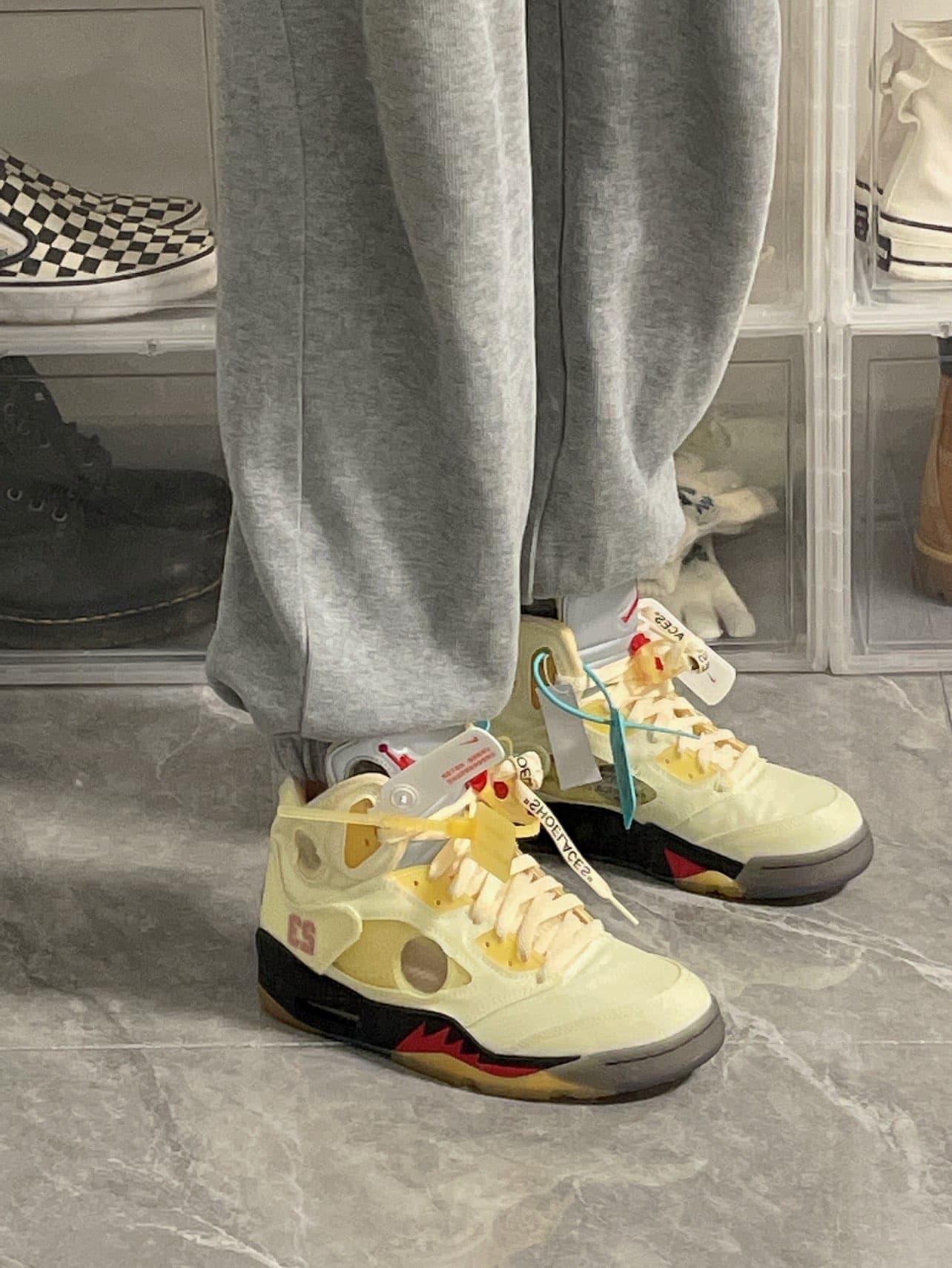 OFF-WHITE x Jordan Air Jordan 5 Retro SP "Sail" - фото покупателя Слава