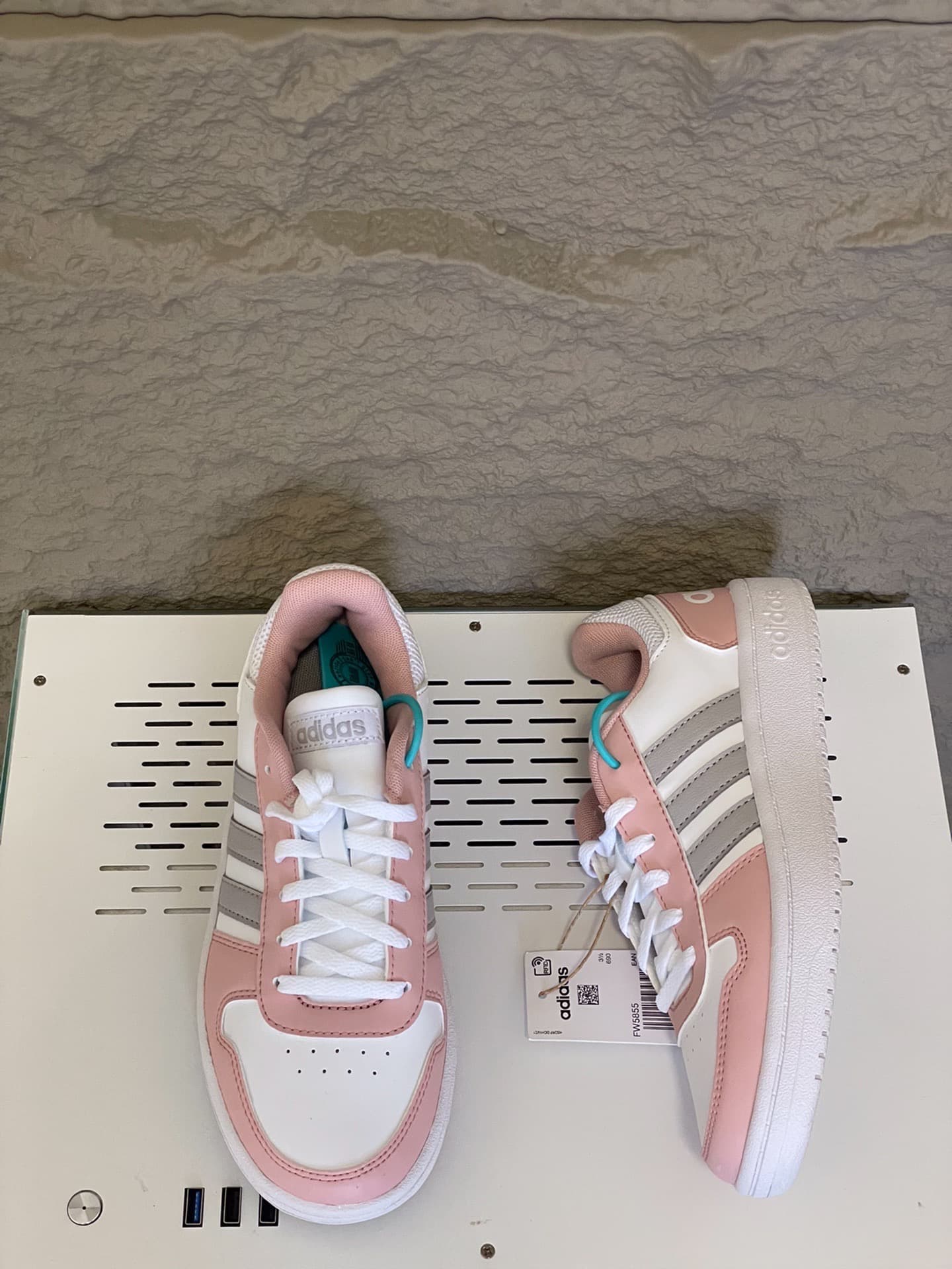 adidas neo Hoops 2.0 Pink White - фото покупателя Рита