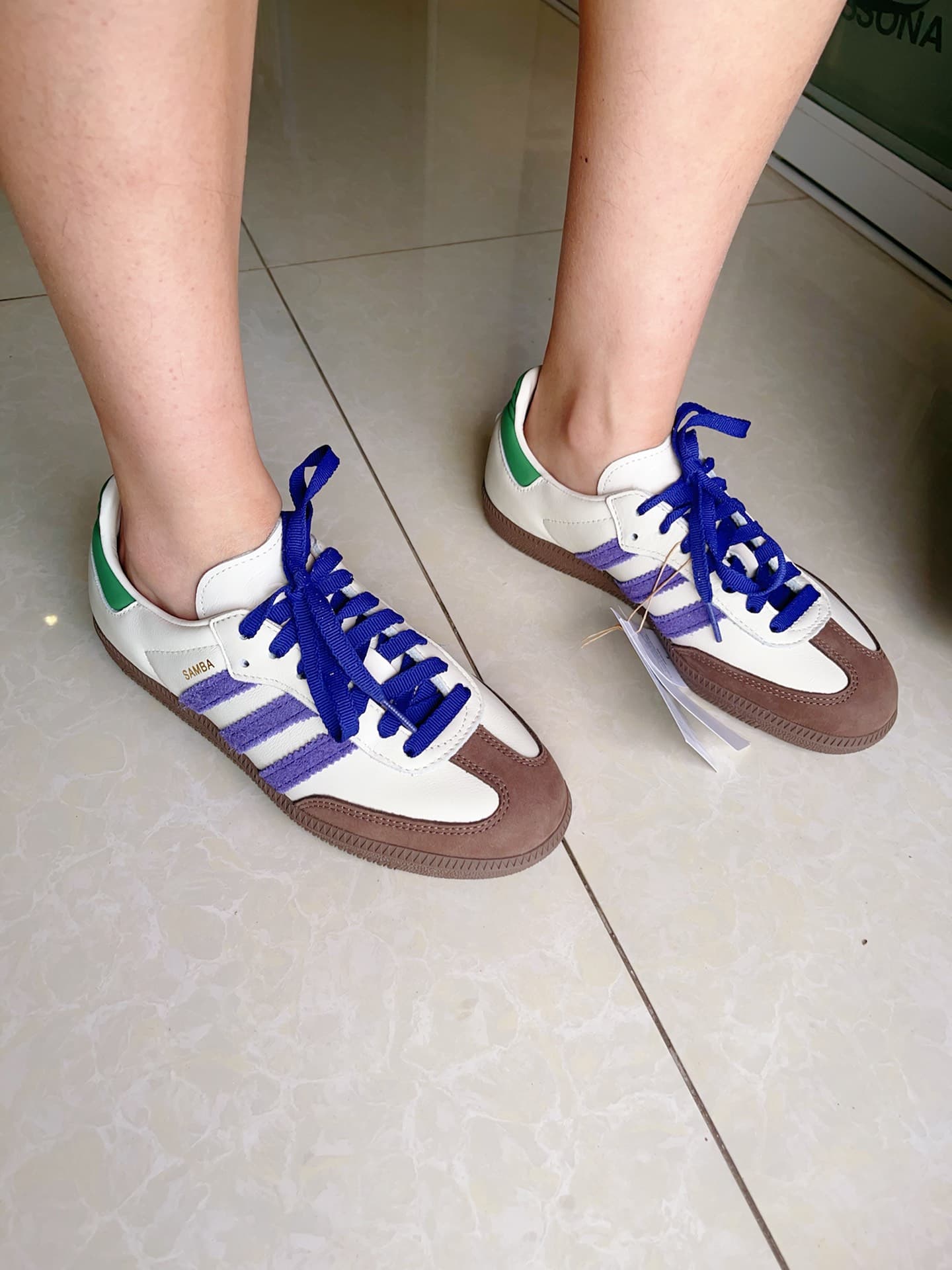 Adidas originals Samba OG "Off White Core Purple Green Brown" - photo of buyer Марина