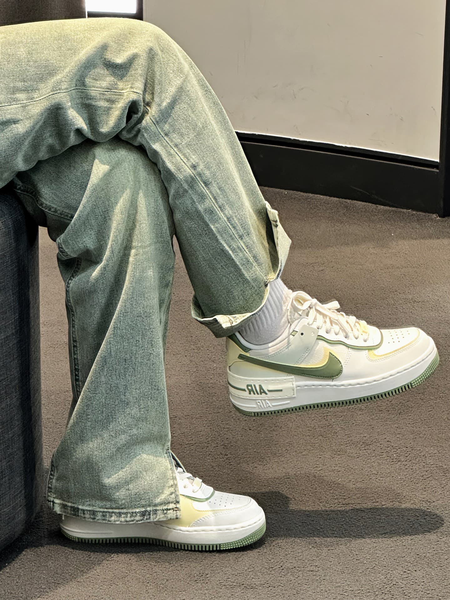 Nike Air Force 1 Shadow Pale Ivory Oil Green - фото покупателя Елизавета