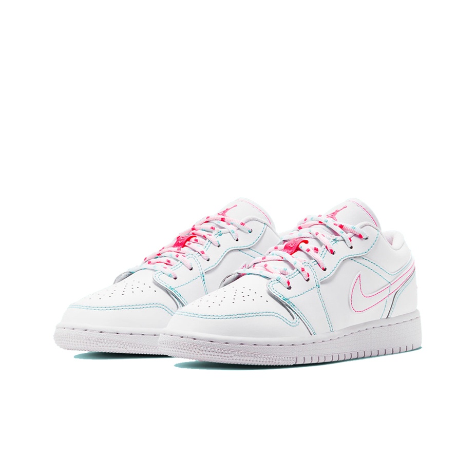 Jordan Air Jordan 1 Low GS "Aurora Green / Pink" - rear view