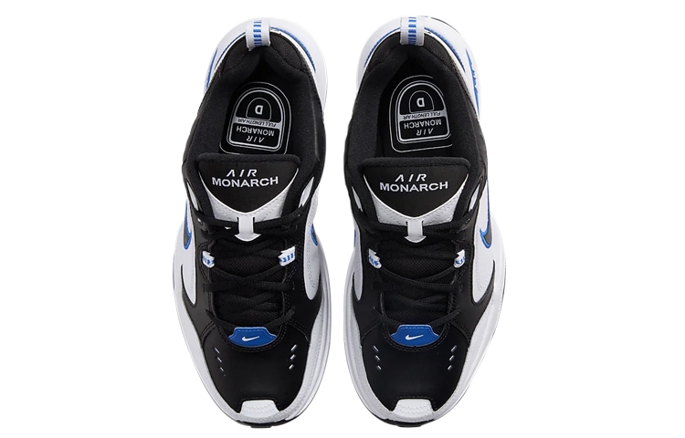 Nike Air Monarch IV Black White Royal Blue - вид сзади