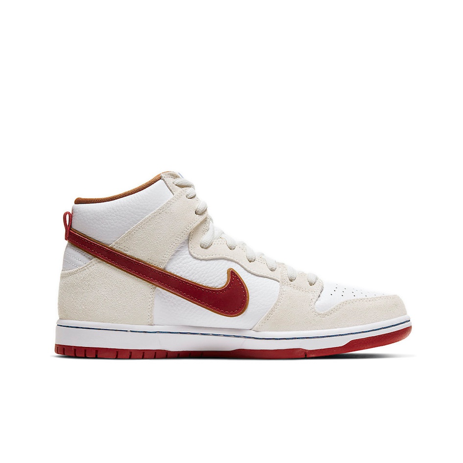 Nike Dunk SB Team Crimson - вид с внутренней стороны