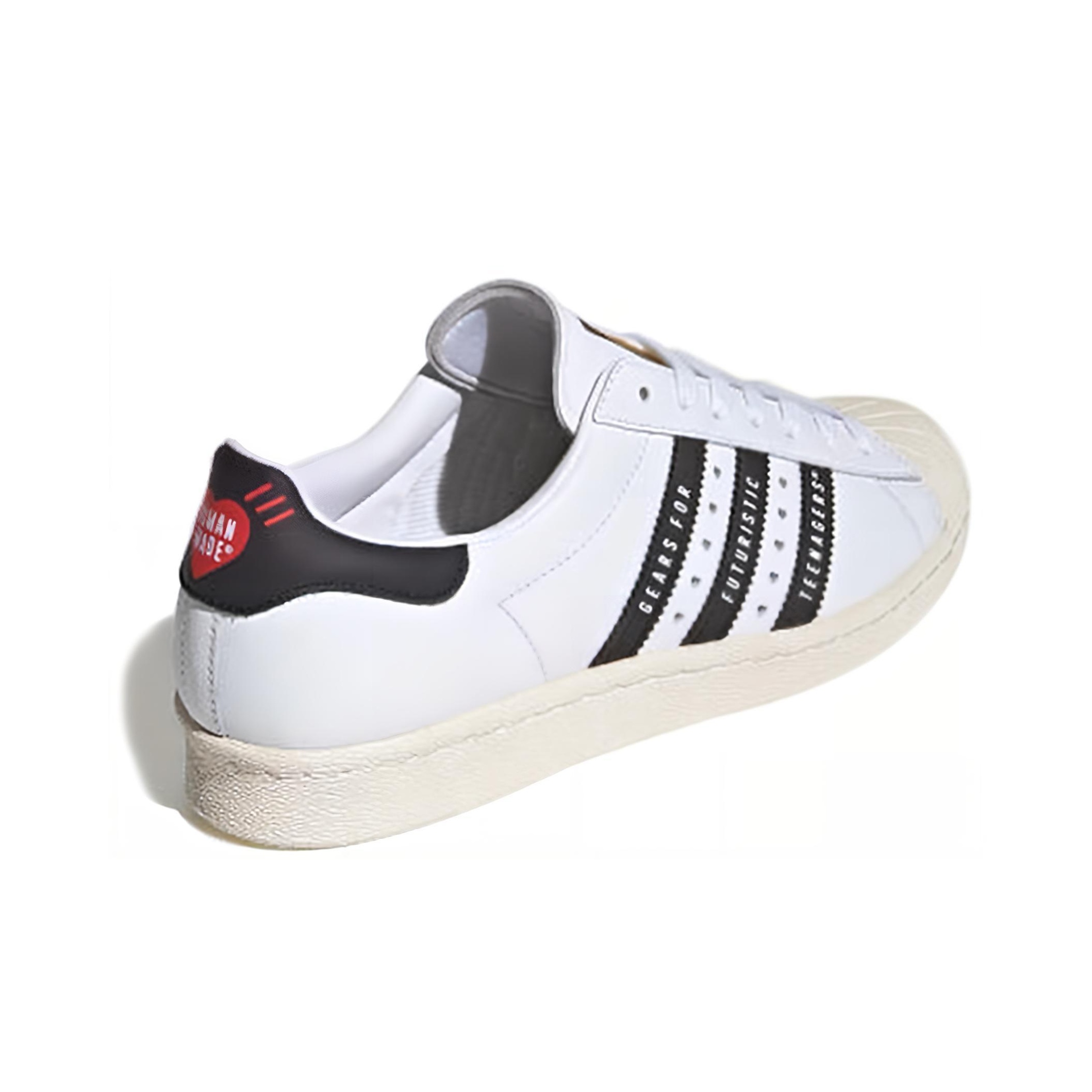 Human Made x adidas originals Superstar "Gears For Futuristic Teenagers - White Black" - вид спереди