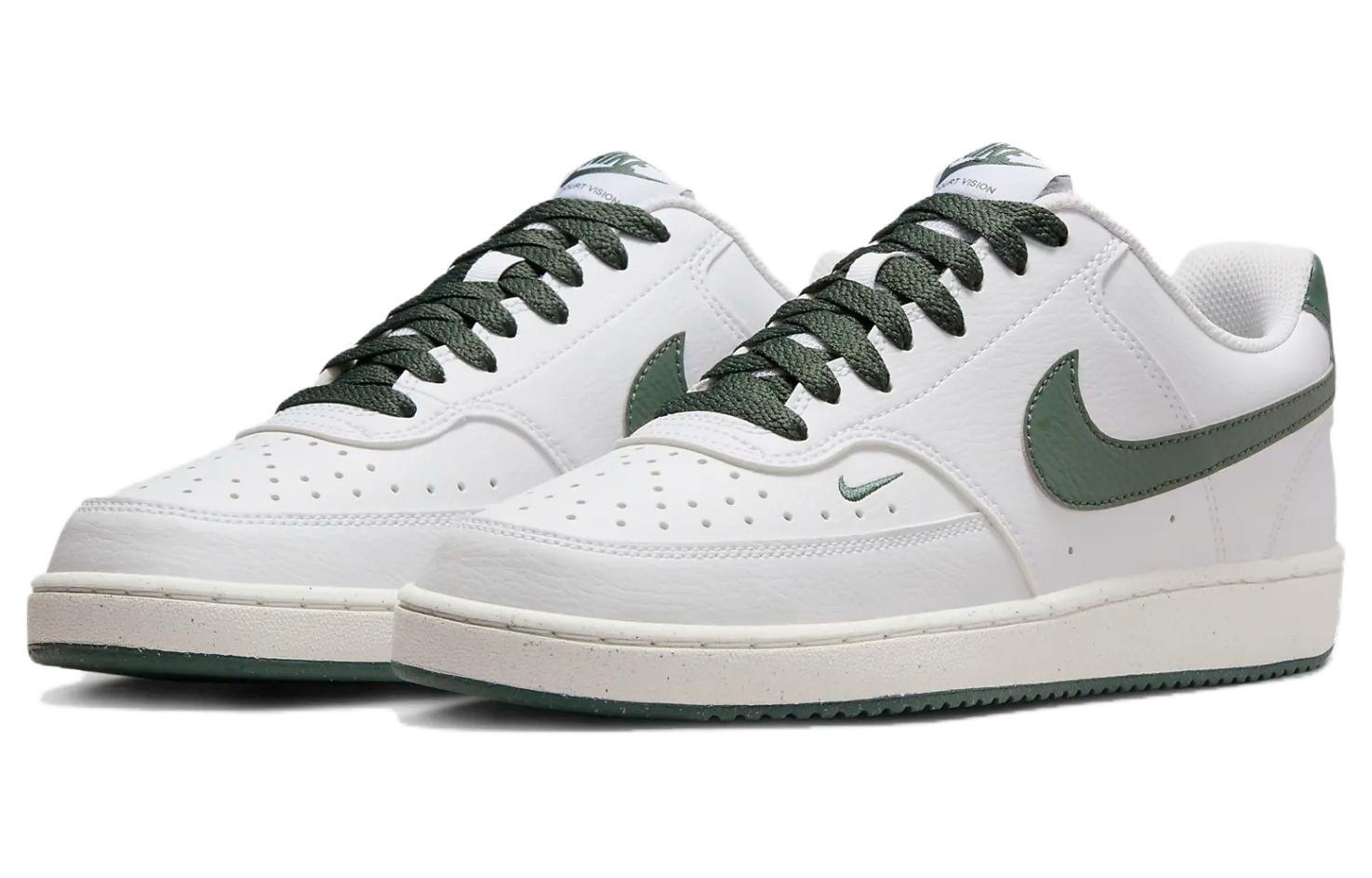 Nike Court Vision Low Next Nature 'White Vintage Green' - вид спереди