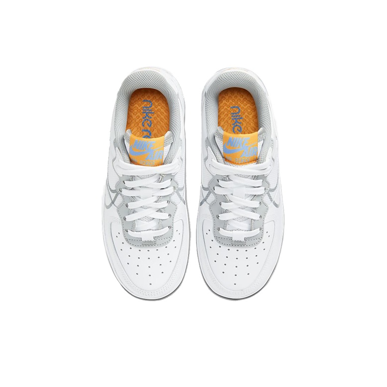Nike Air Force 1 Low React GS "White Light Smoke Grey" - вид сзади
