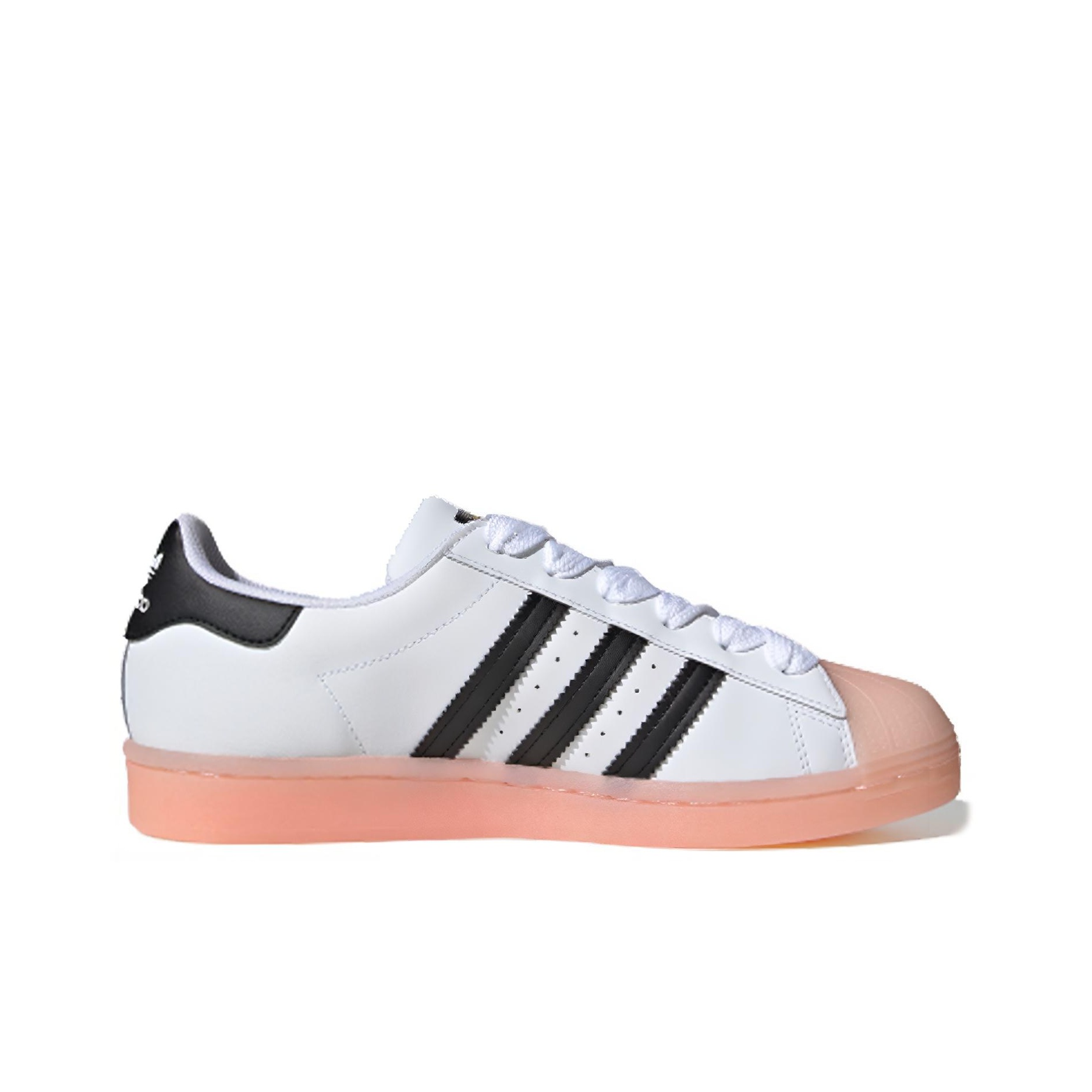 adidas originals Superstar White Black Haze Coral - вид с внутренней стороны