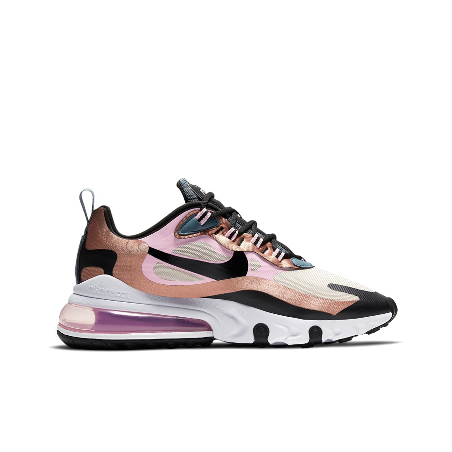 Nike Air Max 270 REACT LT OREWOOD BRONZE BLACK COPPER PINK - вид с внутренней стороны