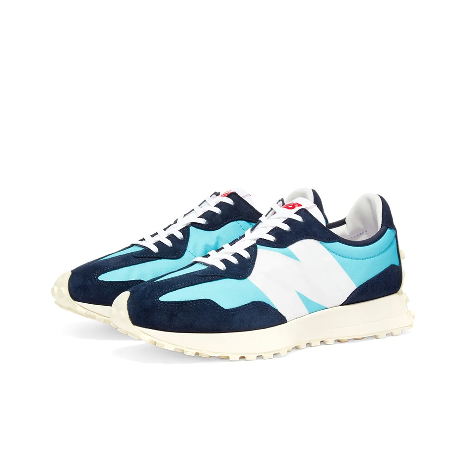 New Balance 327 Navy White (полнота: B) - вид спереди