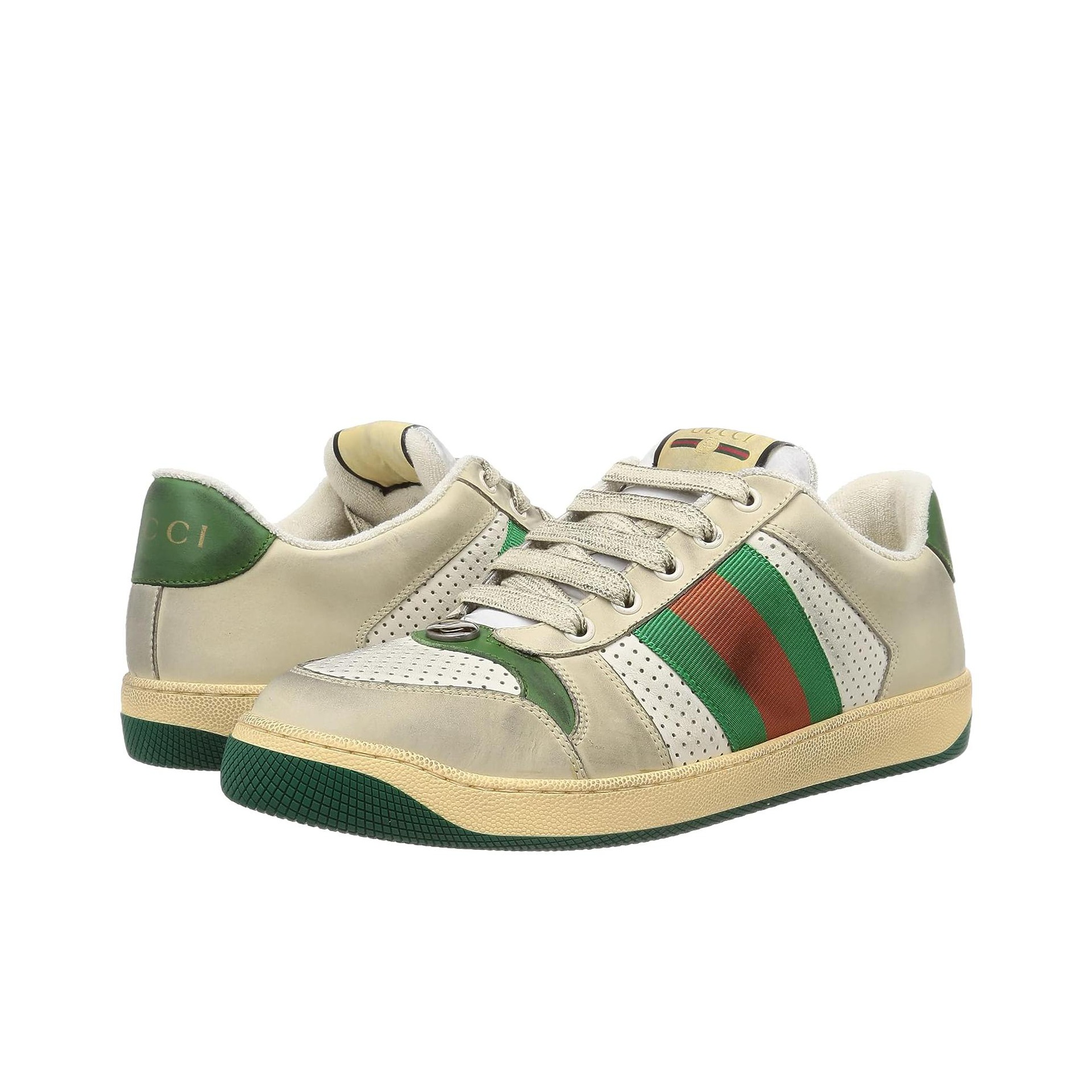 Gucci Screener Distressed Green Orange - вид сзади
