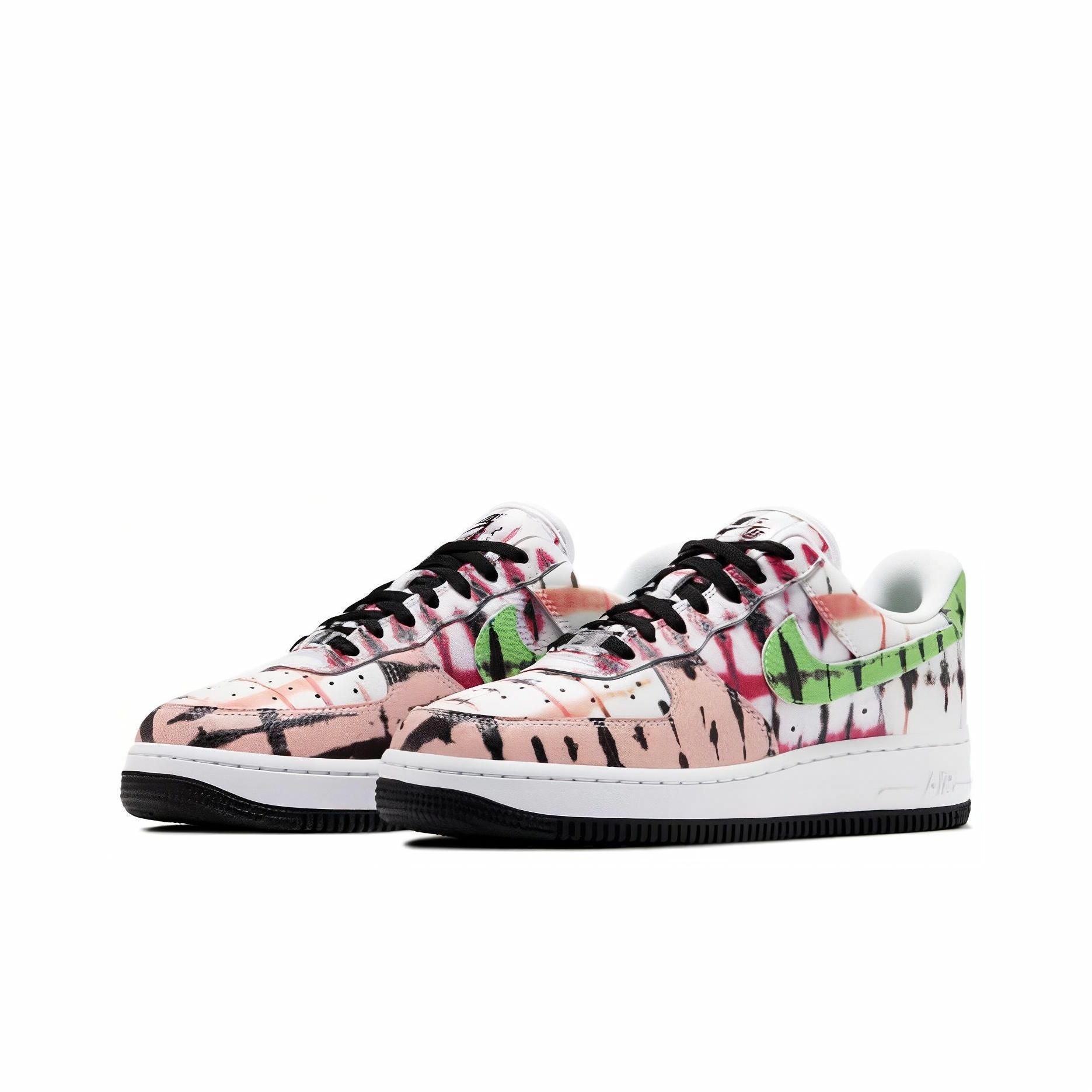 Nike Air Force 1 Low Black Tie Dye - вид спереди
