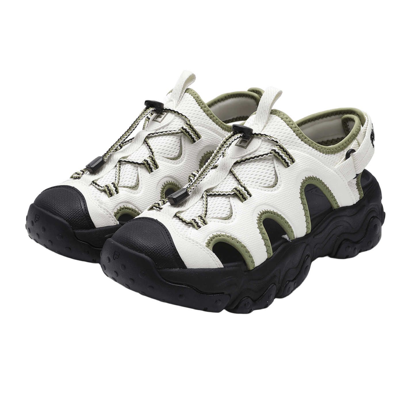 FILA FLUID 5 SANDAL Cat Paw 5 Grip Beach Sandals Moss Green - вид с внутренней стороны