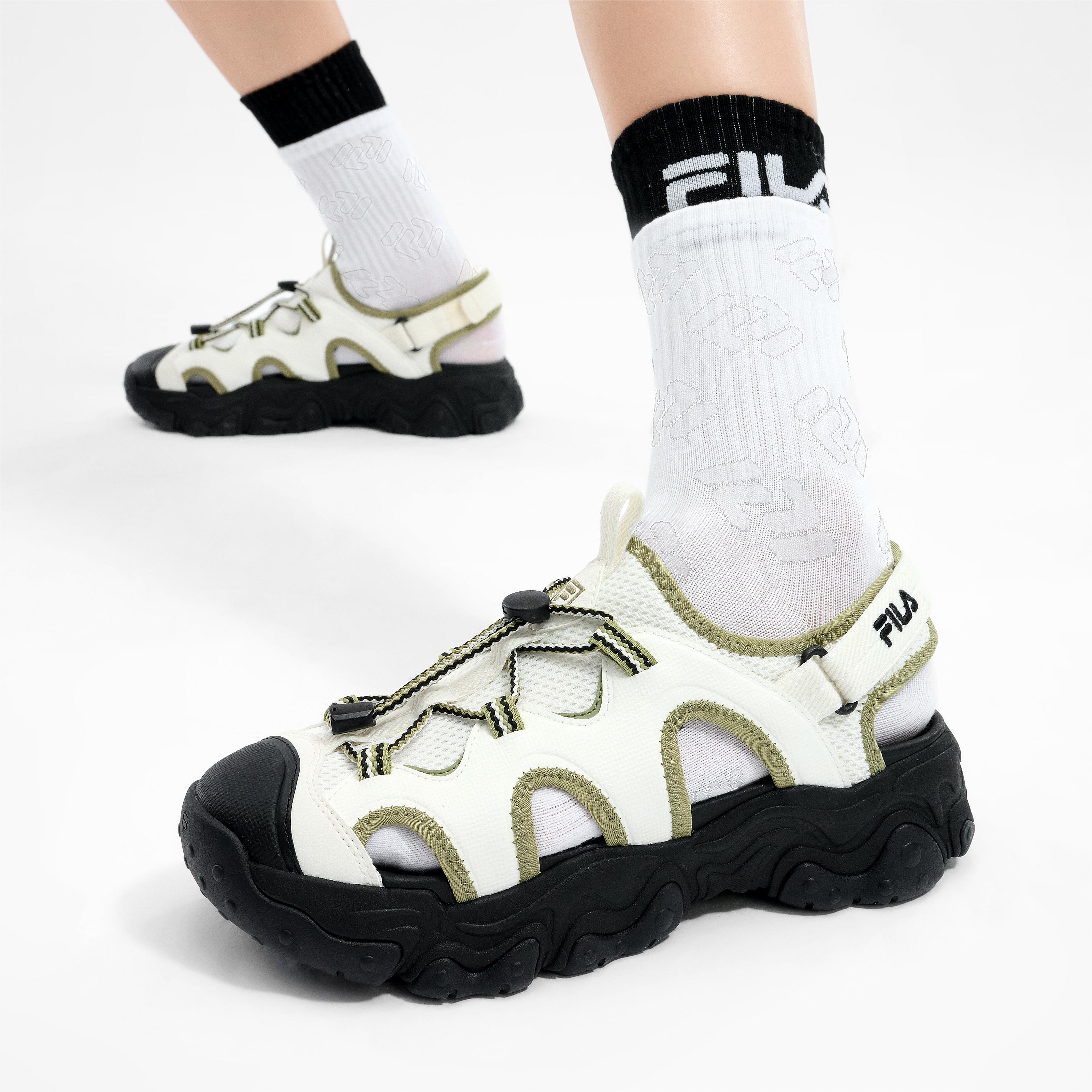 FILA FLUID 5 SANDAL Cat Paw 5 Grip Beach Sandals Moss Green - вид 6