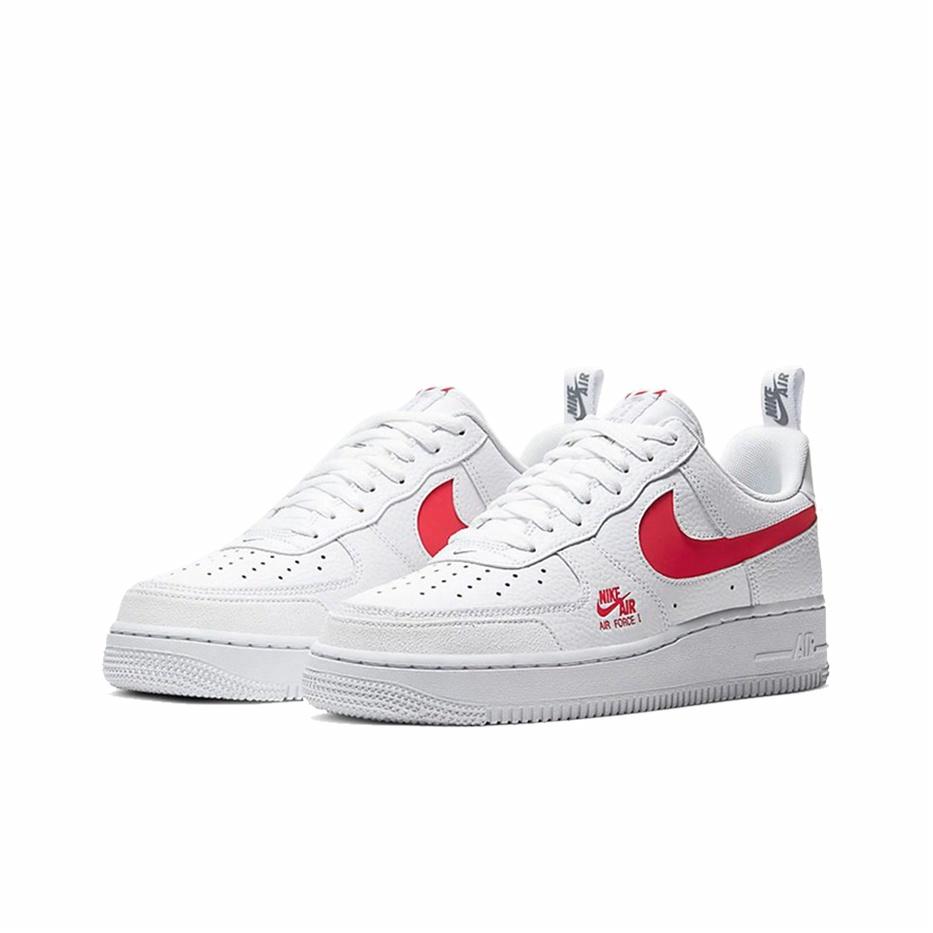 Nike Air Force 1 Low Utility 'White Red' - вид спереди