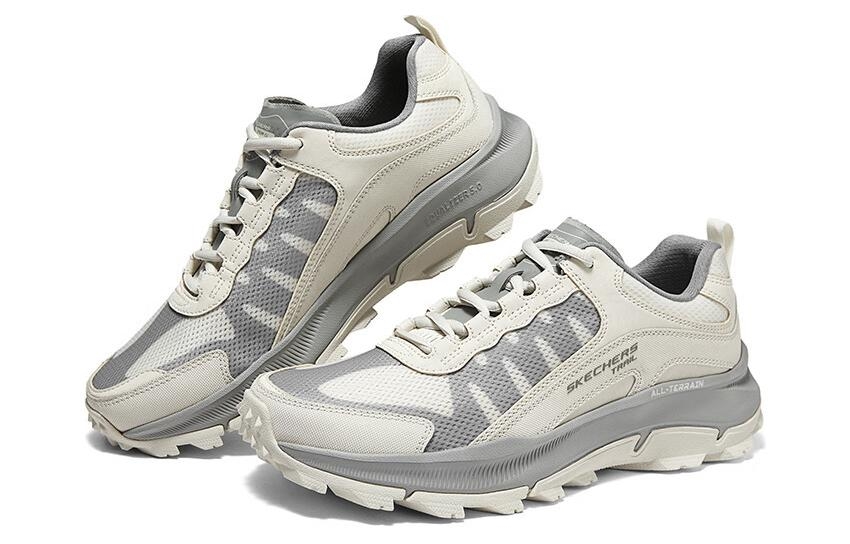 Skechers White Gray - вид сзади