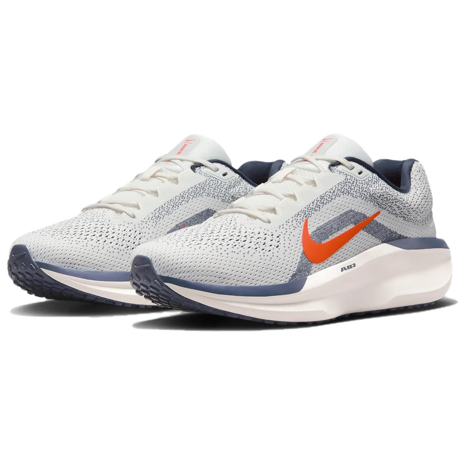 Nike Winflo 11 Sail Thunder Blue Light Iron Ore Total Orange - вид спереди