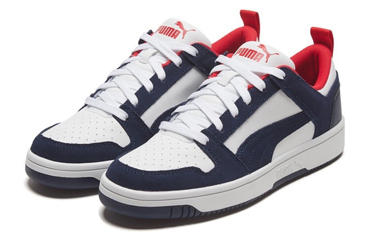 Puma Rebound Layup White/Blue/Red - вид спереди