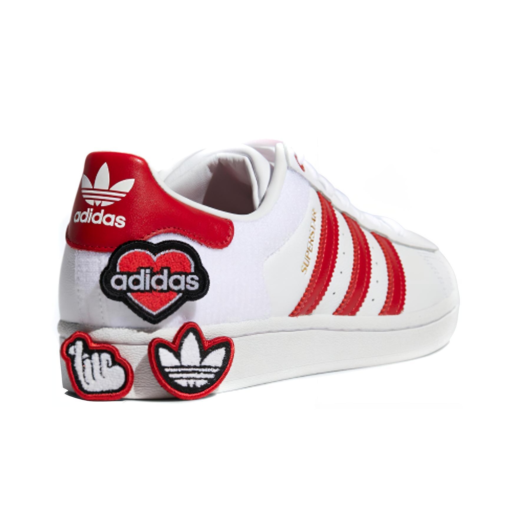 adidas originals Superstar Velcro Patches White Scarlet Red Footwear White Core Black - подошва