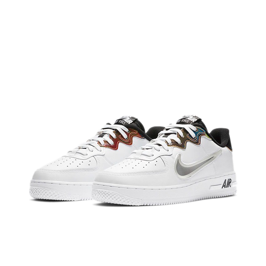 Nike Air Force 1 React White Iridescent - вид спереди