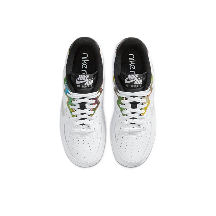 Nike Air Force 1 React White Iridescent - вид сзади