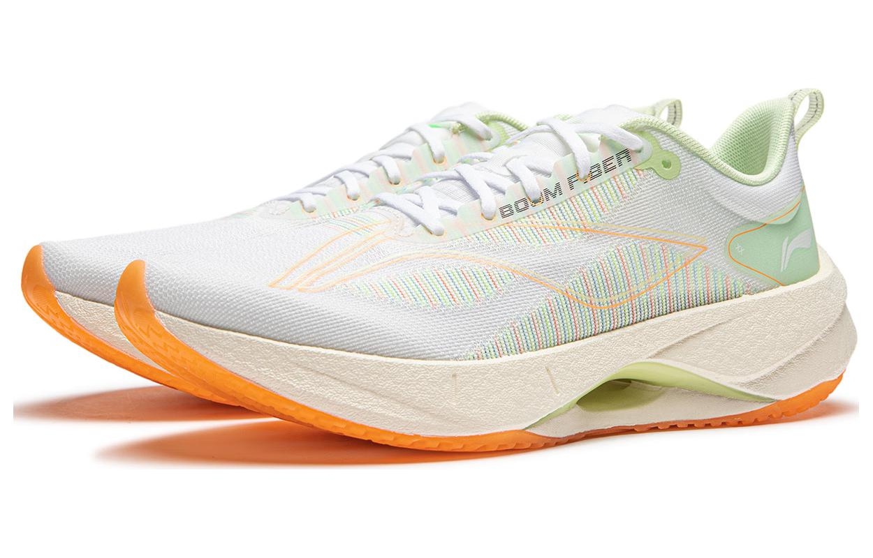 Li-Ning Super Light 21 Slip-Resistant Casual White Green - вид спереди
