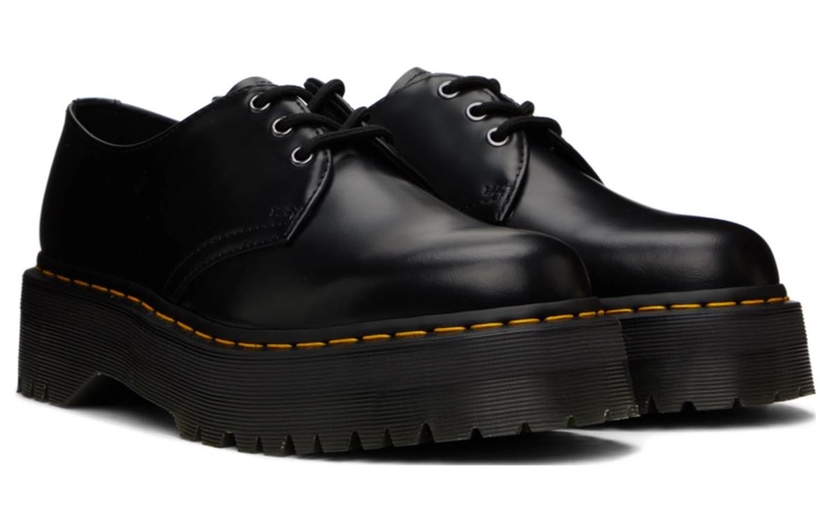 Dr. Martens 1461 Smooth Leather Platform Black - вид спереди