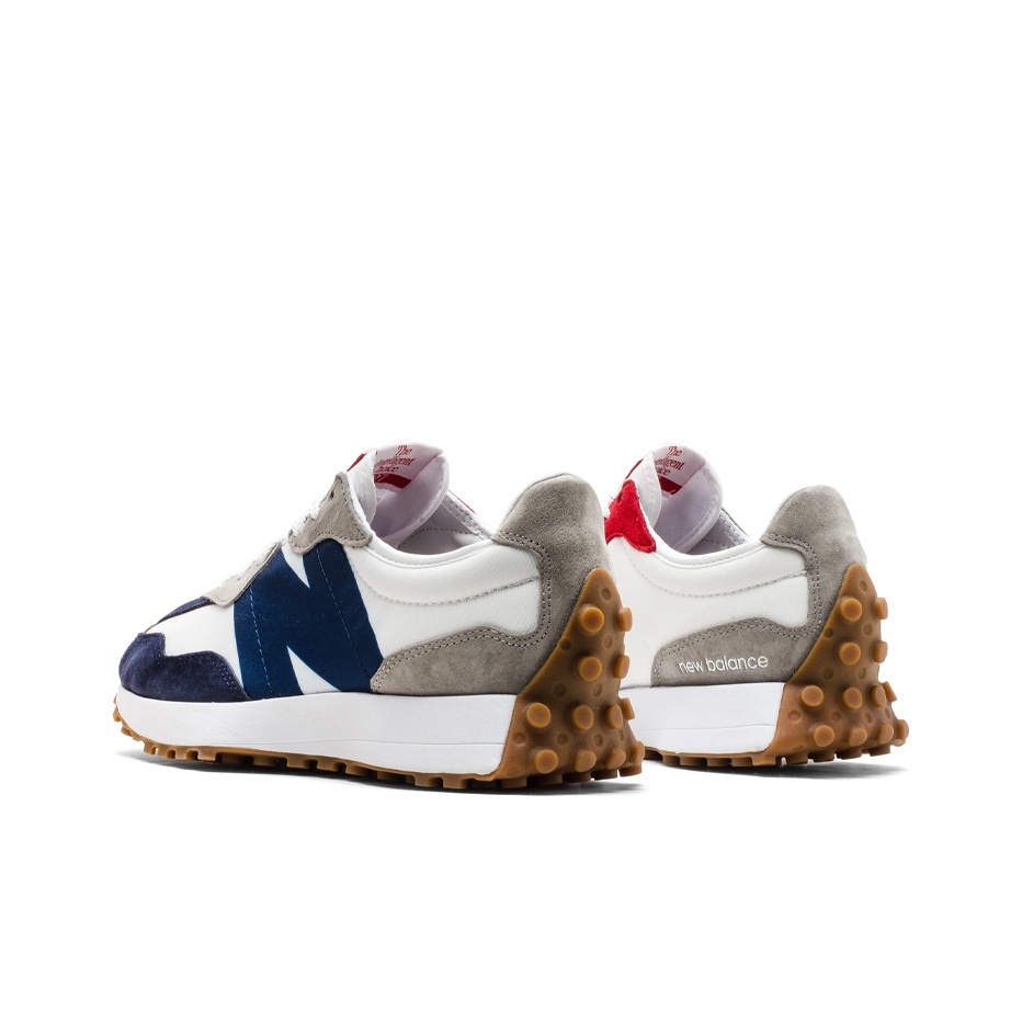 New Balance MS327 White/Red (полнота: D) - вид спереди