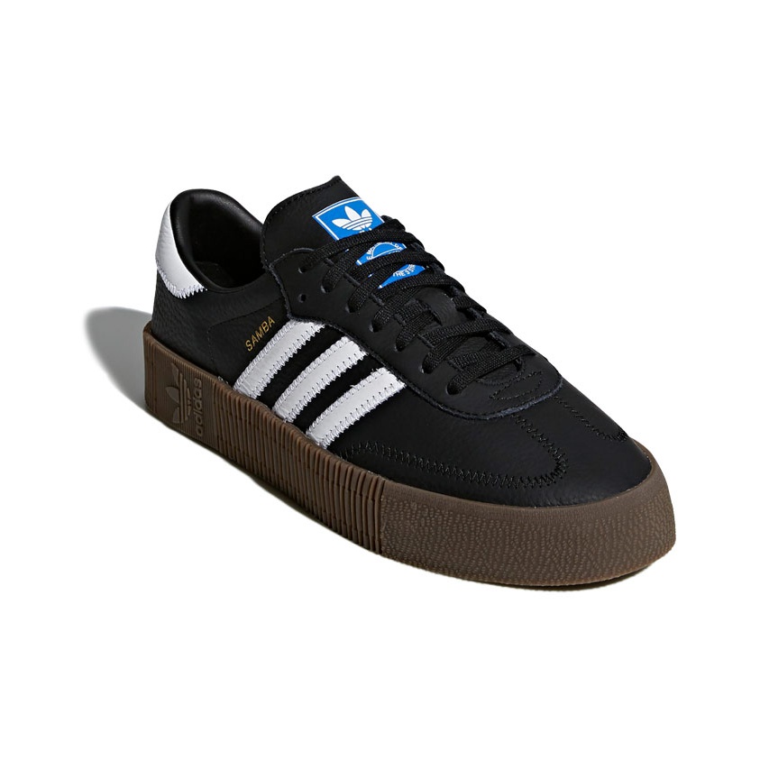 adidas originals Sambarose Black White Gum - вид спереди