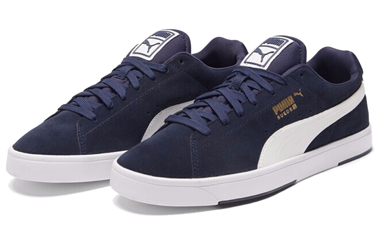 Puma Suede Blue/White - вид спереди
