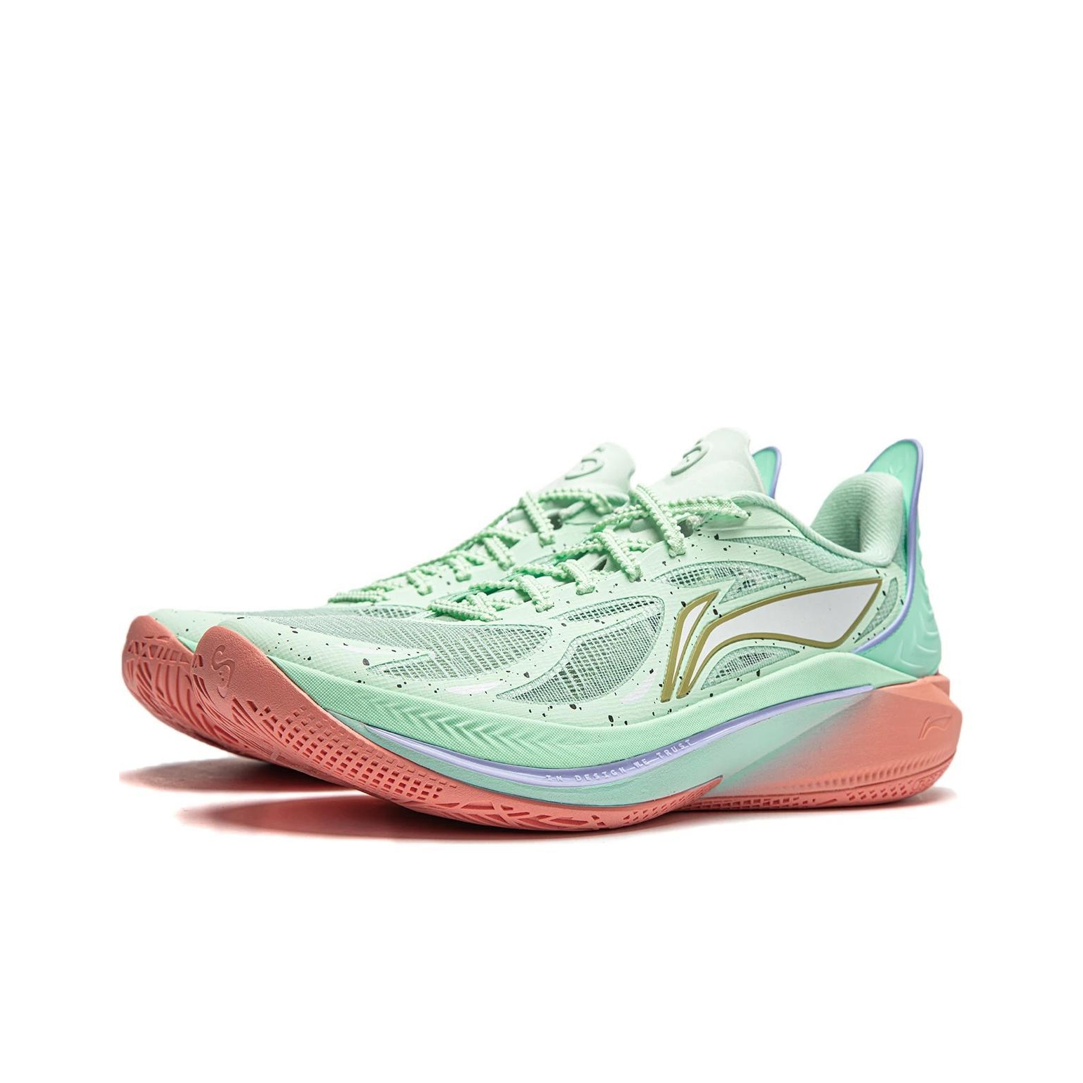 Li-Ning Sonic 12 'Green Orange' - вид спереди