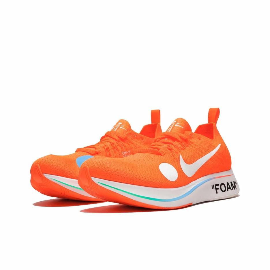 OFF-WHITE x Nike Zoom Fly 1 Total Orange - вид спереди