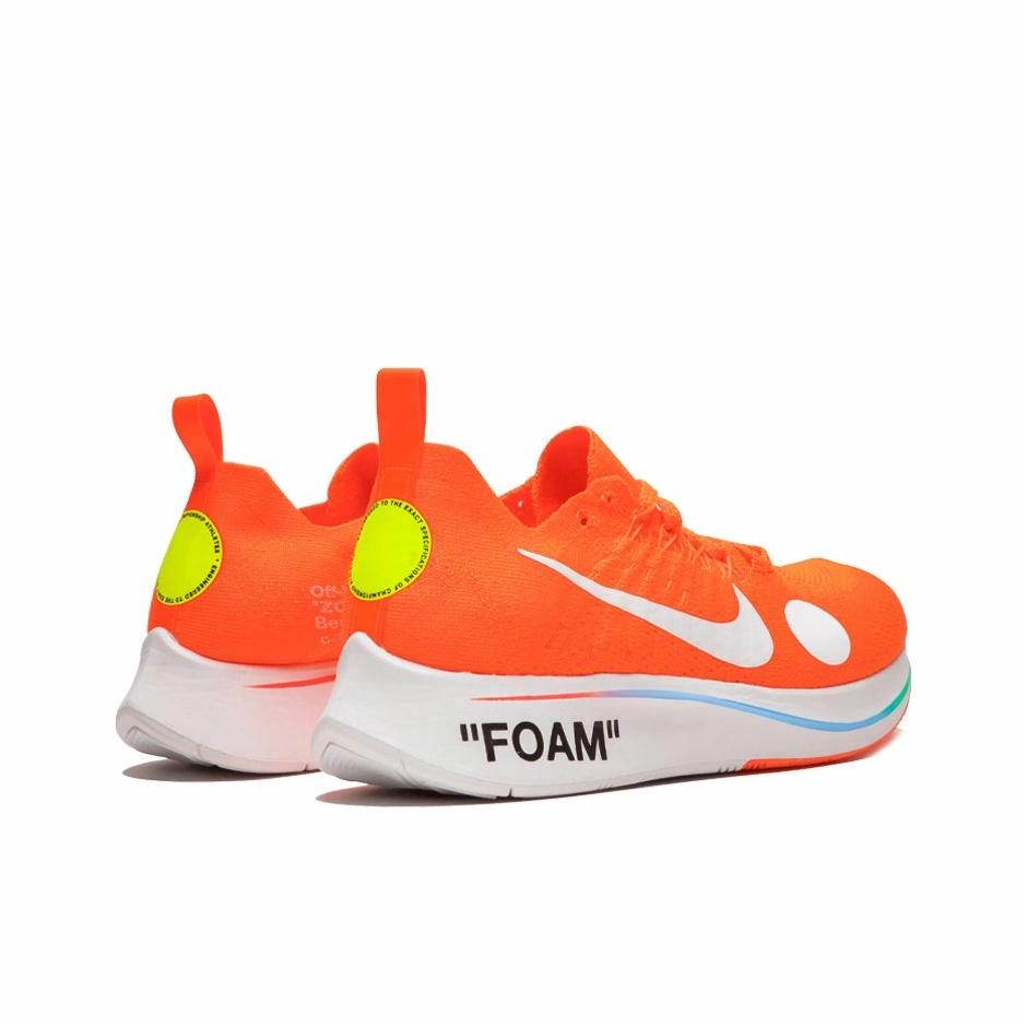 OFF-WHITE x Nike Zoom Fly 1 Total Orange - вид сзади