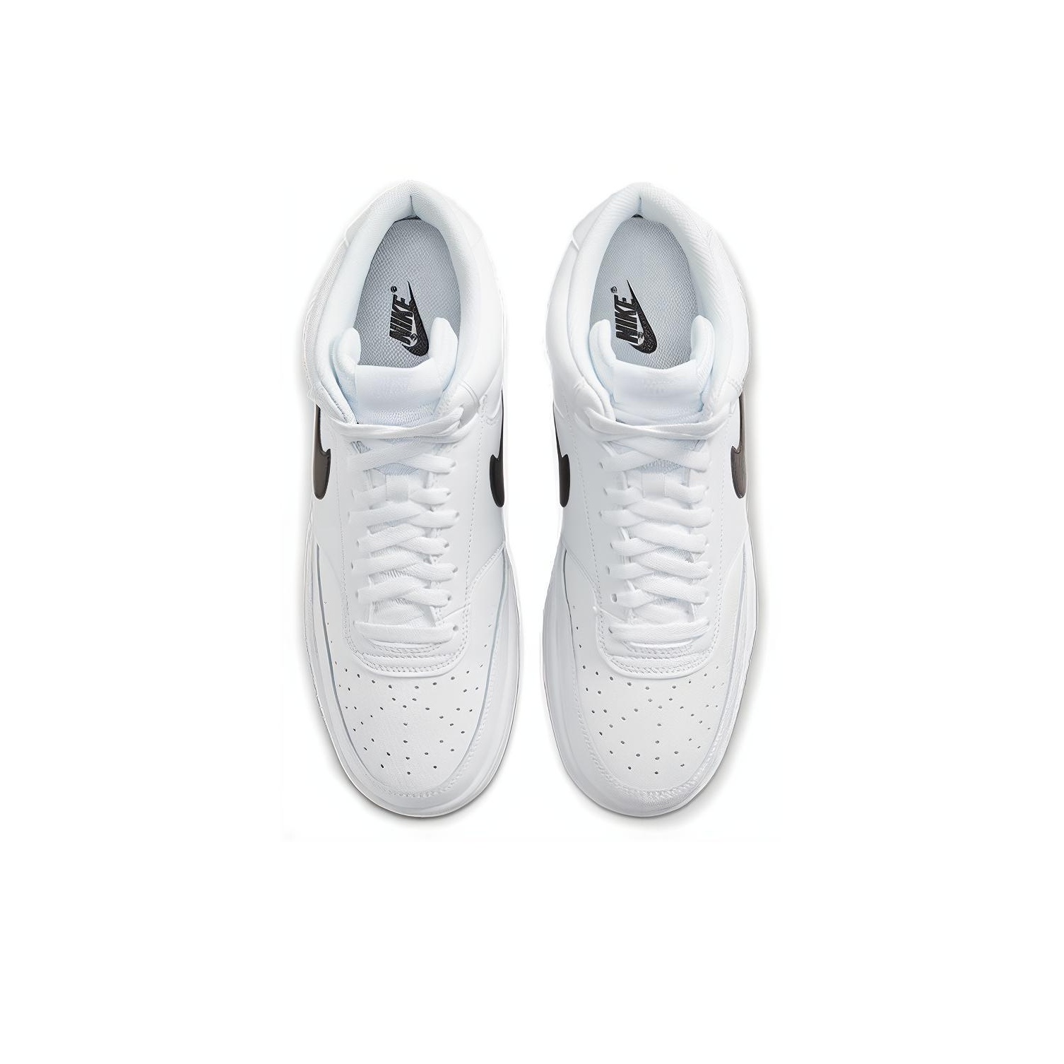 Nike Court Vision 1 Mid "White Black" - вид сзади