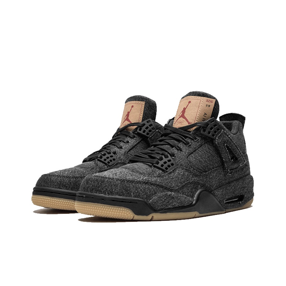 levis x Jordan Air Jordan 4 levis black (levis tag) - rear view