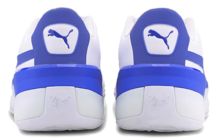 Puma Clyde Hardwood White/Blue - вид сзади