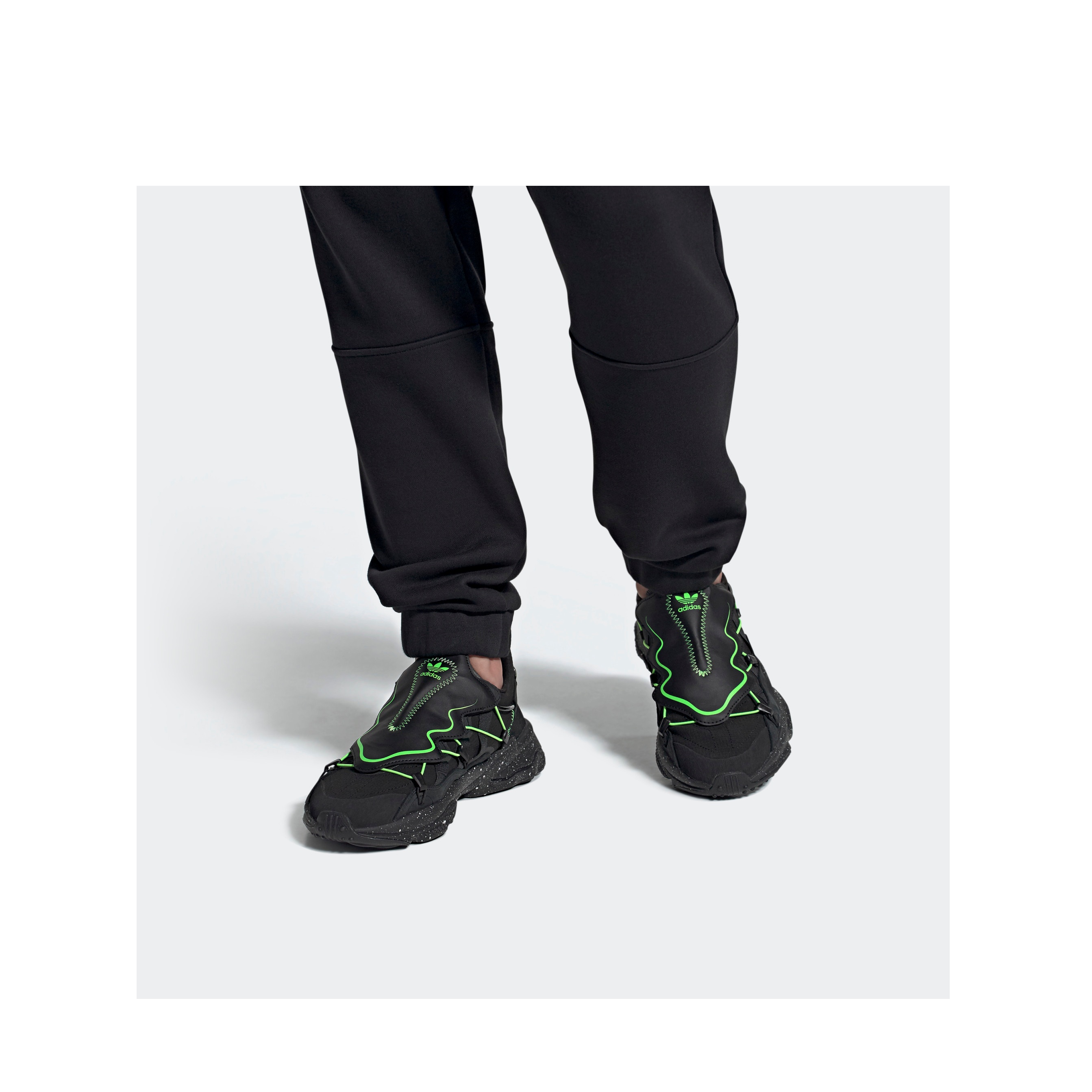 adidas originals Ozweego Black Solar Green Core-Black - вид 6