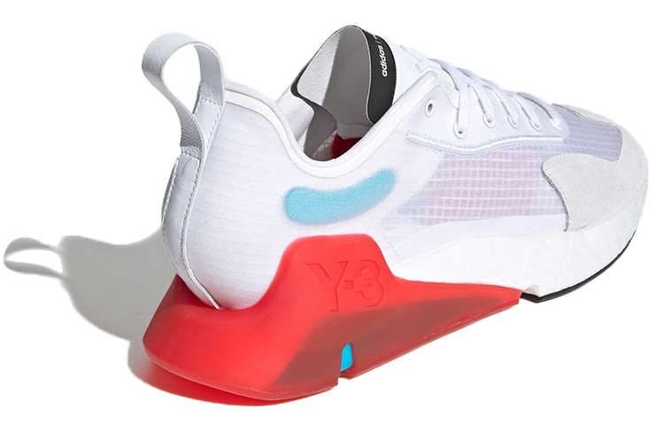 Y-3 Orisan White Red Cyan - вид сзади