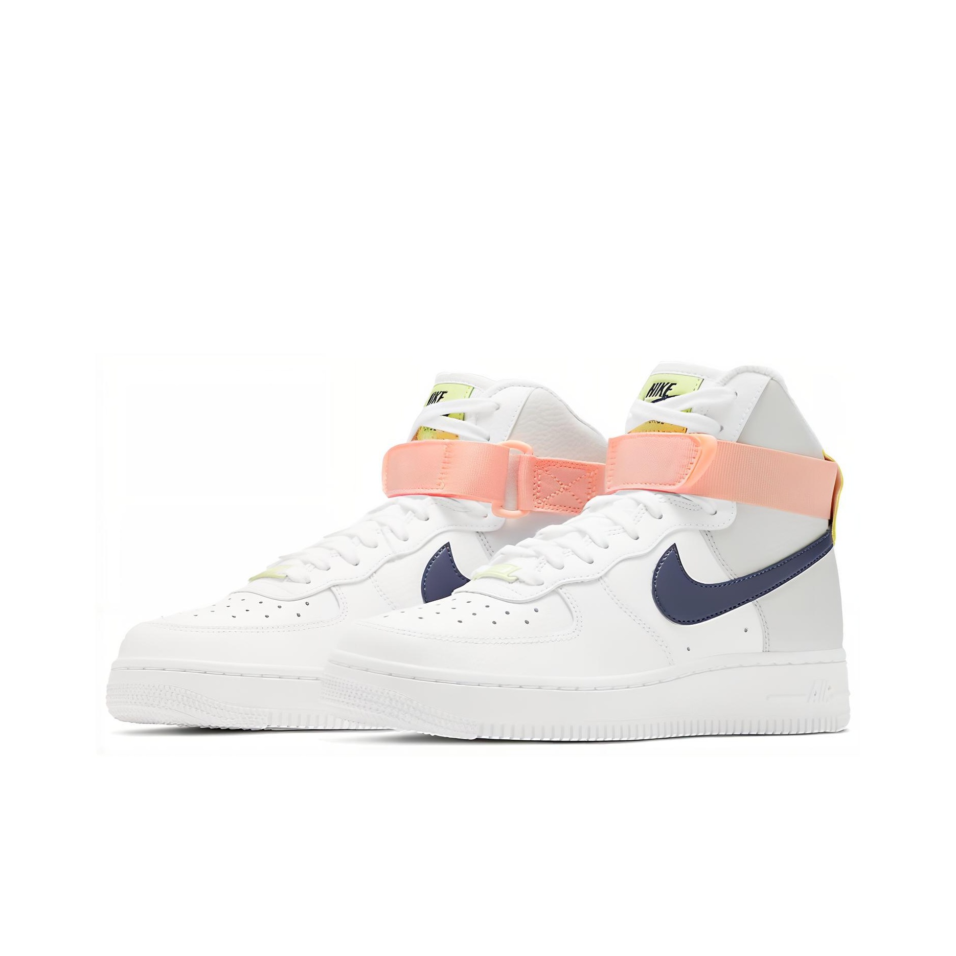 Nike Air Force 1 High White Midnight Navy - вид спереди