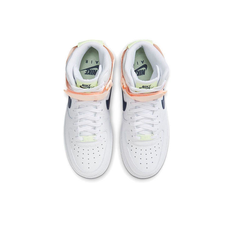 Nike Air Force 1 High White Midnight Navy - вид сзади