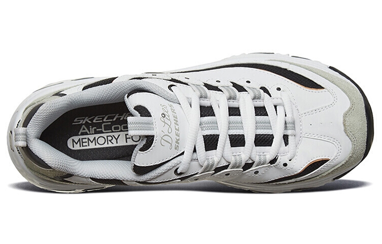 Skechers D'LITES 1.0 Height Increasing Light Gray White - вид сзади