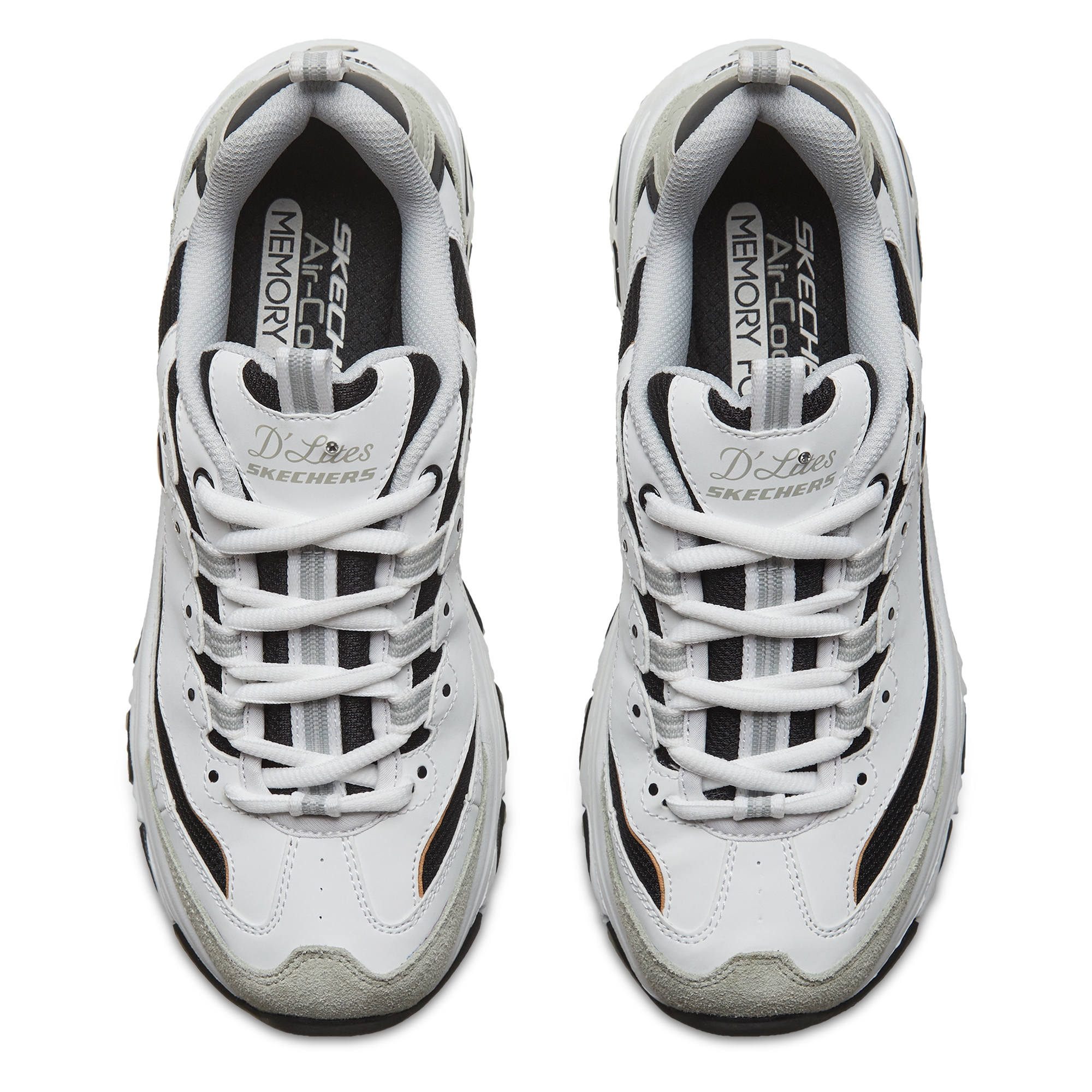 Skechers D'LITES 1.0 Height Increasing Light Gray White - вид 11