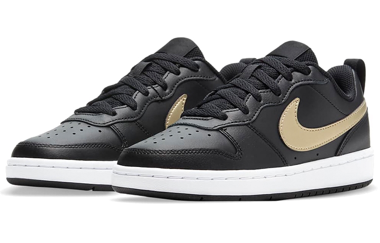 Nike Court Borough Low 2 'Black Gold' GS - вид спереди
