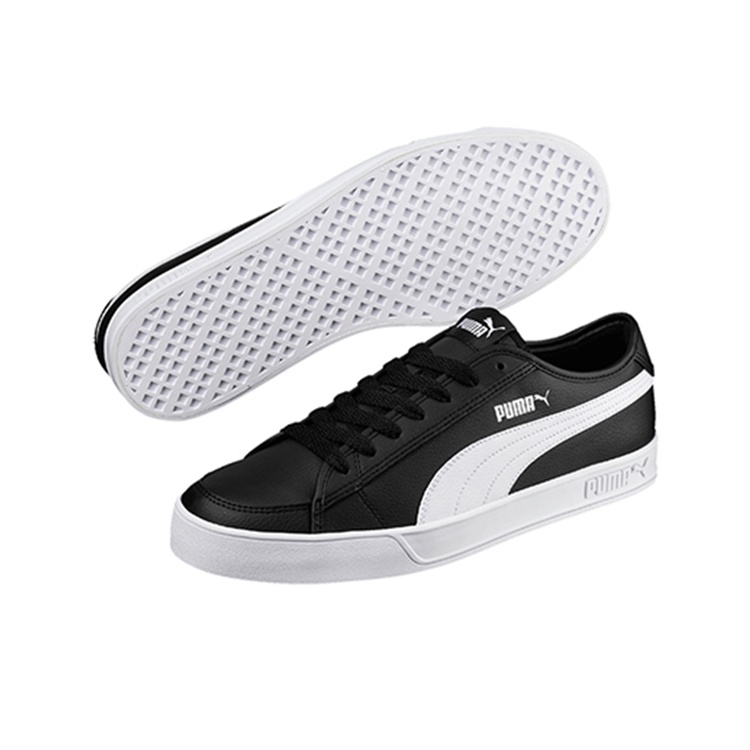 PUMA Smash v2 Vulc SL White Black - вид спереди