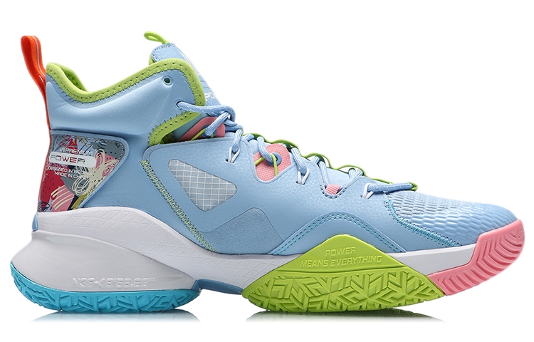 Li-Ning Power 7 Blue/Green - вид с внутренней стороны