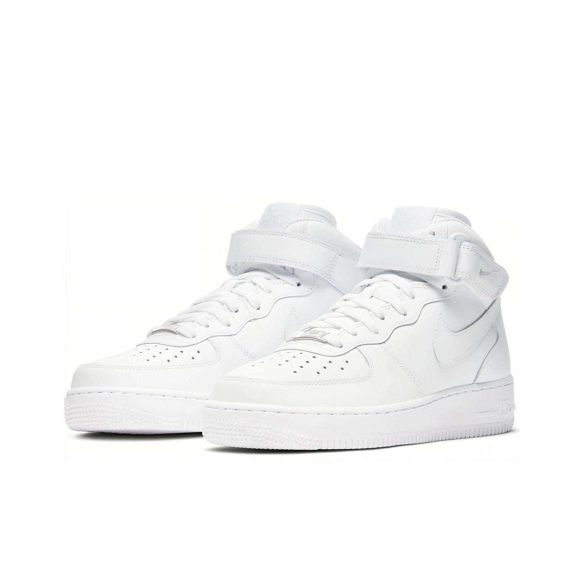 Nike Air Force 1 Mid 'Triple White' - front view